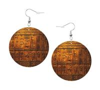 Native American Print Leather Earrings for Women - Dangle & Hoop Earrings, Perfect for Costume Parties, Girls Accessories