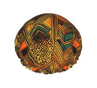 Native American Print Lightweight And Elasticated Waterproof Shower Cap, Double Layer Waterproof Hair Cap
