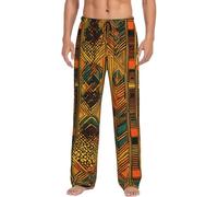Native American print Mens Pajama Pants, Funny Lounge pj for Men,with Pockets Soft Cozy Sleep Novelty