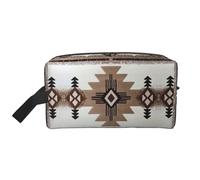 Native American Print Portable Travel Toiletry Storage Bag Large Capacity 600D Polyester Cosmetic Storage Bag