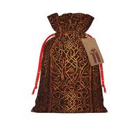 Native American Print Presents Bag,Bring A Drawstring,Reusable Holiday Party Wedding Gift Bag