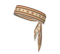 Native American Print Print Head Tie Headbands,Non-Slip Tie Headband,Moisture Wicking Sports Quick Dry Hair Band