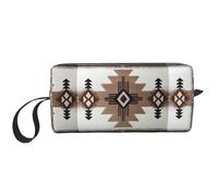Native American Print Travel Storage Case Portable Cosmetic Pouch Zippered Organizer Bag for Orderly Arrangement
