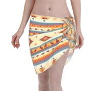 Native American Printing Women'S Summer Sarong Coverups Beach Wrap Sheer Bikini Wraps Cover Ups Suitable Beach Swiming