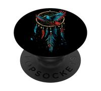 Native American Raven Native American Pride Dreamcatcher PopSockets Adhesive PopGrip