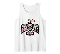 Native American Red and Black Minimalist Eagle Design Tank Top