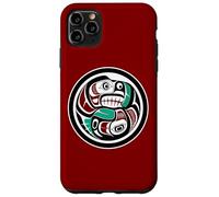 Native American Red Black Haida Art Otter Salmon Case for iPhone 11 Pro Max