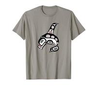 Native American Red Black Haida Orca Whale T-Shirt