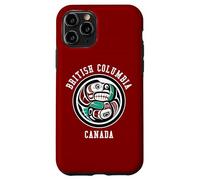 Native American Red Black Haida Otter Chasing Salmon Case for iPhone 11 Pro