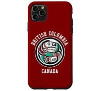 Native American Red Black Haida Otter Chasing Salmon Case for iPhone 11 Pro Max