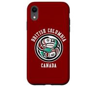 Native American Red Black Haida Otter Chasing Salmon Case for iPhone XR
