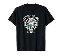 Native American Red Black Haida Otter Chasing Salmon T-Shirt