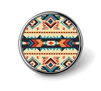 Native American Round Badge Personalized Metal Lapel Pin Badges Fit Clothing Bags Hat Humorous Printed Brooch Badge Party Decorations Accessories for Men Women