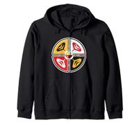 Native American Sacred Medicine Wheel Indigenous Symbol Zip Hoodie