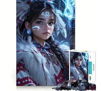Native American Shaman Jigsaw Puzzles for Teenagers 1000 Pieces Strong Logic Toy Shared Fun Clear Edge Lovely Present (38x52cm)