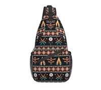 Native American Sling Bag Casual Crossbody Shoulder Backpack Chest Daypack Native Bag Travel Hiking