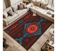 Native American Southwest Aztec Navajo seamless Tribal Area Rugs Living Room Large 120x170 cm Washable Vintage Soft Rug Modern Non Slip Floor Carpet Mat for Bedroom Kitchen Dining Room