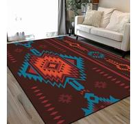 Native American Southwest Aztec Navajo seamless Tribal Area Rugs Living Room Large 160x230 cm Washable Vintage Soft Rug Modern Non Slip Floor Carpet Mat for Bedroom Kitchen Dining Room