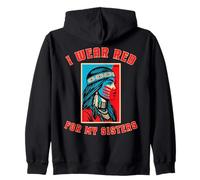 Native American Stop MMIW Wear Red Stolen Sisters Indigenous Zip Hoodie