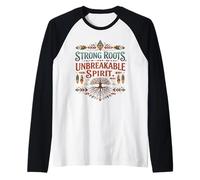 Native American Strong Roots Unbreakable Spirit Cool Indian Raglan Baseball Tee