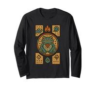 NATIVE AMERICAN STYLE FROG ART el sapo Mexican desert native Long Sleeve T-Shirt