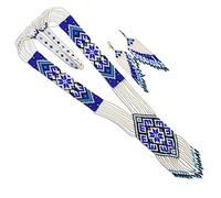 Native American Style Long Beaded Necklace- Ukrainian beaded Necklace Native Handmade Seed Bead Necklace,Tribal ethnic beaded necklace #2, One Size, Glass, No Gemstone