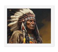 Native American The Old Chief Paint by Numbers Kit for Adults DIY Art Craft Set Painting Kit Drawing Paintwork for Home Wall Decor