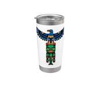 Native American Thunderbird Bear Salmon Totem Design Stainless Steel Insulated Tumbler