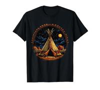 Native American Tipi Tent Artwork Canyon Indian Tribe Value Graphic T-Shirt, Men, Black, M