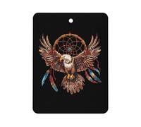 Native American Tribal Dream Catcher Eagle Car Air Freshener Hanging Car Incense Chip Diffuser Scented Decor for Car Interior Accessories Black-style