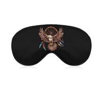 Native American Tribal Dream Catcher Eagle Sleep Mask Soft Blackout Eye Mask Eye Shade Cover with Adjustable Strap for Men Women