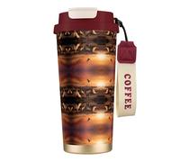 Native American Tribes 316 Stainless Steel Coffee Cup - Insulated Travel Mug with 12-Hour, Large Capacity Cone Shape Cup for Home, Office & Outdoor Use