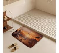 Native American Tribes Bath Mat Rug - Super Soft Absorbent Bathroom Rugs Non-Slip Quick Dry Washable Bathroom Floor Mat for Shower Tub, Coral Velvet Kitchen & Entryway Rugs 19.7"x31.5"