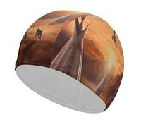 Native American Tribes Bathing Cap High Elasticity Swimming Caps Fit Both Long Hair Short Hair Comfortable Large Shower Cap for Drag Reduction and Hair Protection