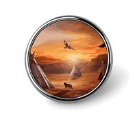 Native American Tribes Lapel Pin Brooches Round Fashion Brooch Pin Cute Button Badges Alloy Button Pins Enamel Pins Metal Pinback for Hat Shirt Clothing Bags