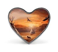 Native American Tribes Lapel Pin Heart Enamel Pins Funny Brooch Pin Cute Backpack Pins Fashion Jewelry Accessories for Backpacks, Hats, Bags, Adults