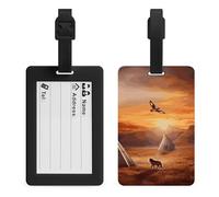 Native American Tribes Luggage Tags for Suitcases Personalized Luggage Tags Business Card Holder Travel ID Bag Tag with Address Card Quick Spot Baggage Identifier for Carry On