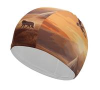 Native American Tribes Swim Cap for Women Men Swimming Hat Bath Waterproof Pool Caps for Long Thick Curly Hair