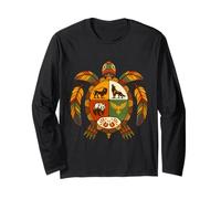 Native American Turtle Spirit Indigenous Medicine Wheel Long Sleeve T-Shirt