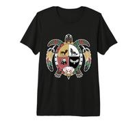 Native American Turtle Spirit Indigenous Medicine Wheel Premium T-Shirt