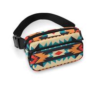 Native American Waist Bag Fashion Fanny Bag with Adjustable Strap for Outdoor Workout Cycling Unisex, white, 20x13cm, Waist Bag