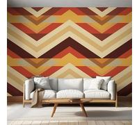 Native American Wallpaper Orange, Southwestern Tribal Aztec Wall Paper for Bedrooms, Home Decor Photo Wallpaper for Living Room 300x210 Non-Woven Wall Mural W&13