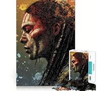 Native American Warrior 1000 Pieces Jigsaws Adults Puzzles Gifts Mind Game Toy Bonding Time Neat Cut Bday Surprise (38x26cm)