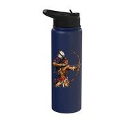 Native American Warrior Bow Indigenous Tribal Culture Indian Stainless Steel Insulated Water Bottle