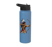 Native American Warrior Bow Indigenous Tribal Culture Indian Stainless Steel Insulated Water Bottle