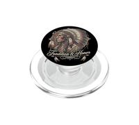 Native American Warrior Chief Tradition and Honor Graphic PopSockets PopGrip for MagSafe