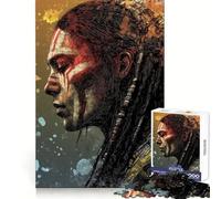 Native American Warrior Jigsaw Puzzles for Adults 1000 Piece Reason Skill Toy Anxiety Relief Exact Cut Elegant Gift (38x52cm)