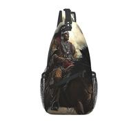 Native American Warriors On Horseback Crossbody Shoulder Bag Travel Chest Pack Sling Backpack For Men Hiking Daypack