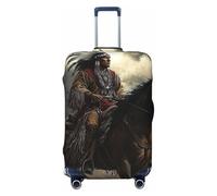 Native American Warriors On Horseback Elastic Travel Luggage Cover Suitcase Protector, Print Suitcase Baggage Cover Anti-Scratch