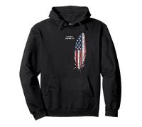 Native American with American flag DNA Indian feather Pullover Hoodie
